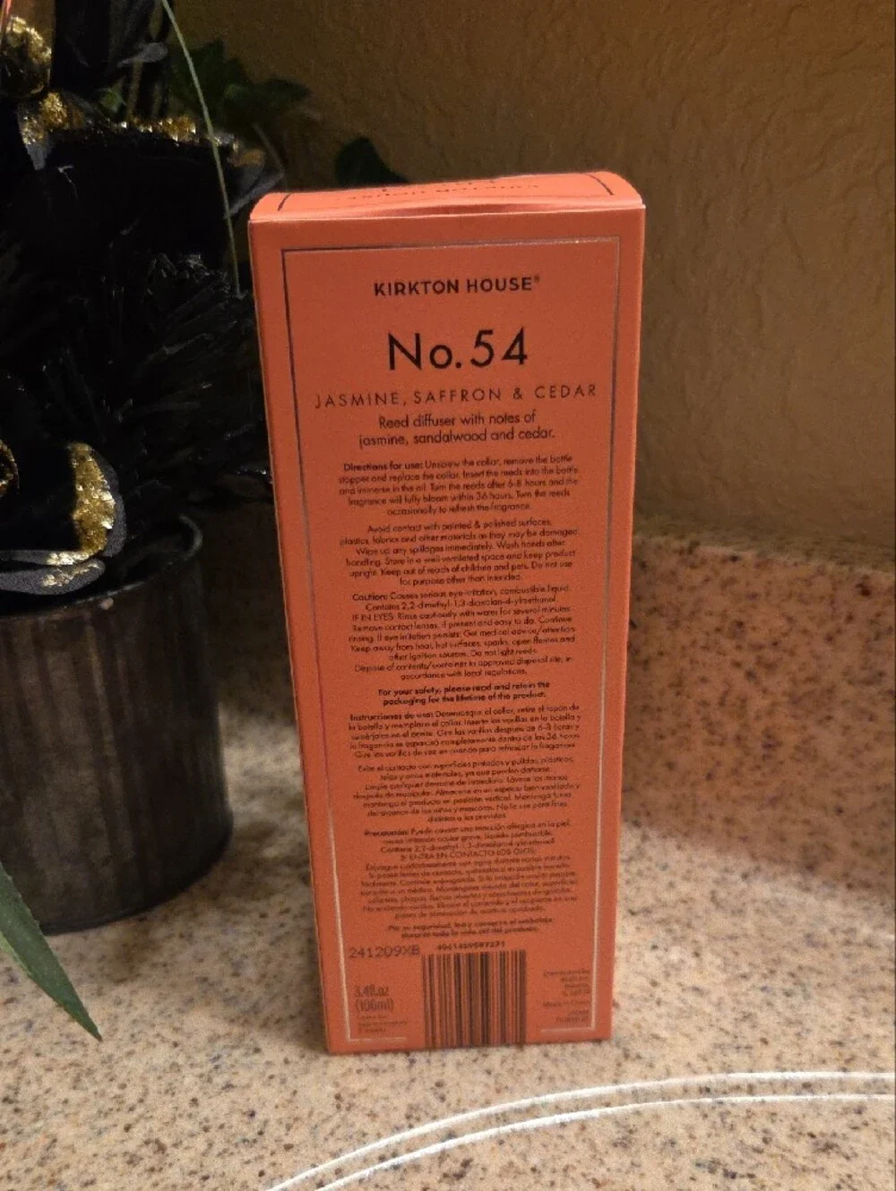 Kirkton House No.54 Jasmine Saffron & Cedar Reed Diffuser